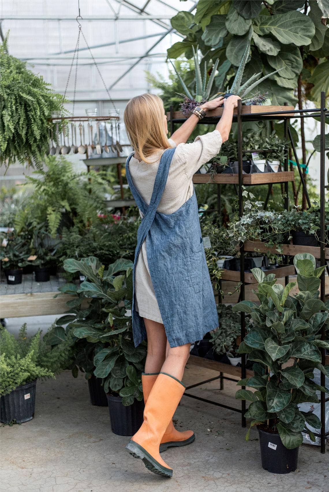 Linen Pinafore ( Japanese Apron)