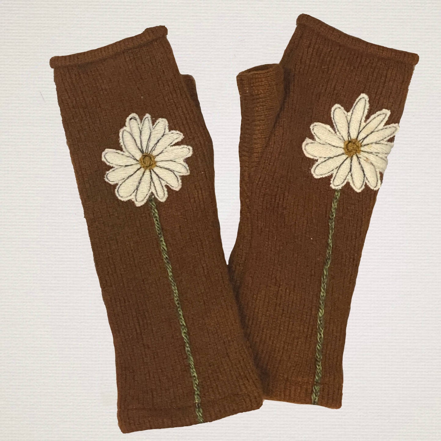 Fingerless Cashmere Gloves-Daisy