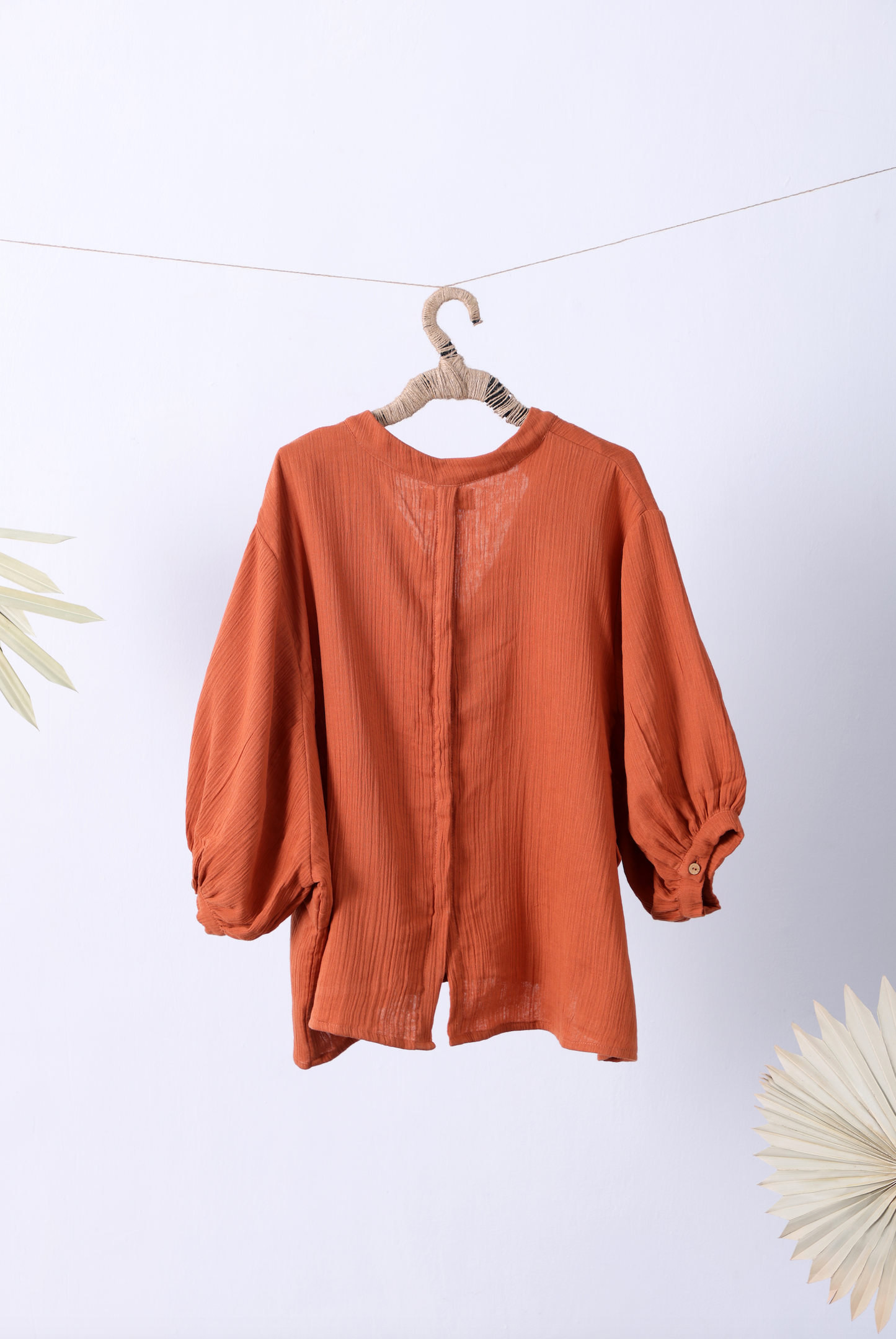 Effortless double gauze Cotton top (Burnt Orange)