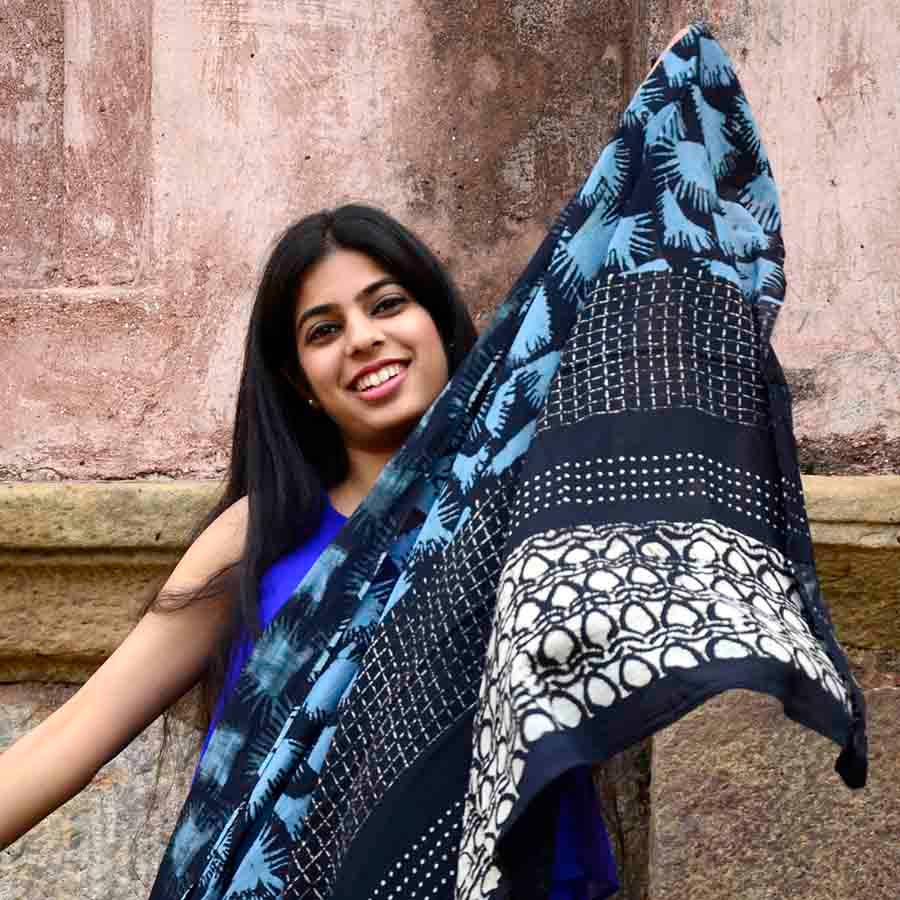 Hari - block print scarf