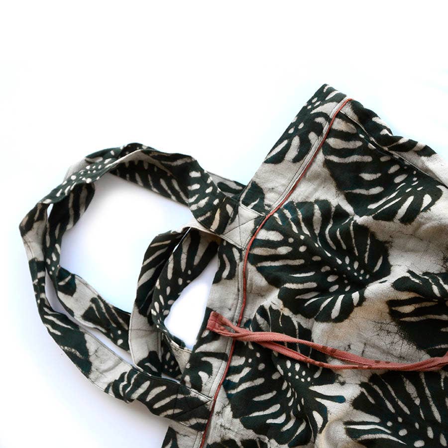 Large Organic Cotton Blockprinted Bag - Jungle 2.0