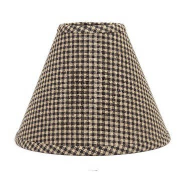 Newbury Gingham Lampshade 10" Regular Clip Black