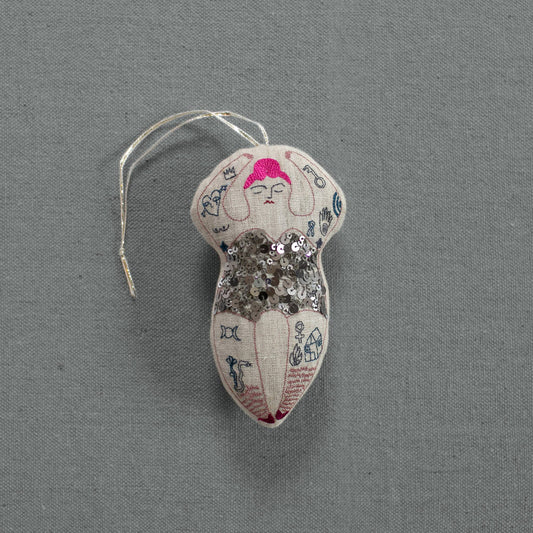 Tattooed Strong Lady - Cotton-filled Ornament, Token