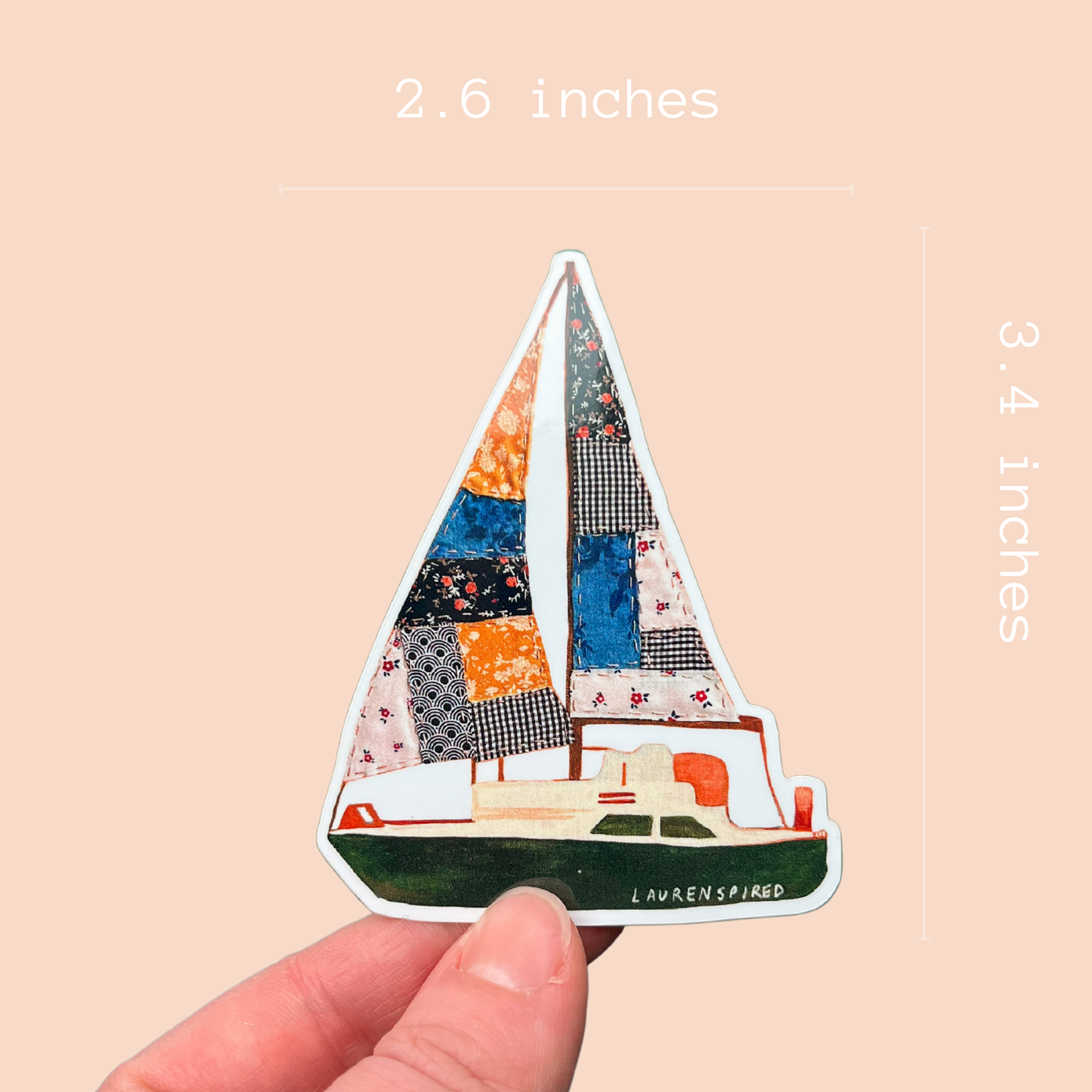 Sailboat Vinyl Sticker, Boat Sticker, Nautical Stickers