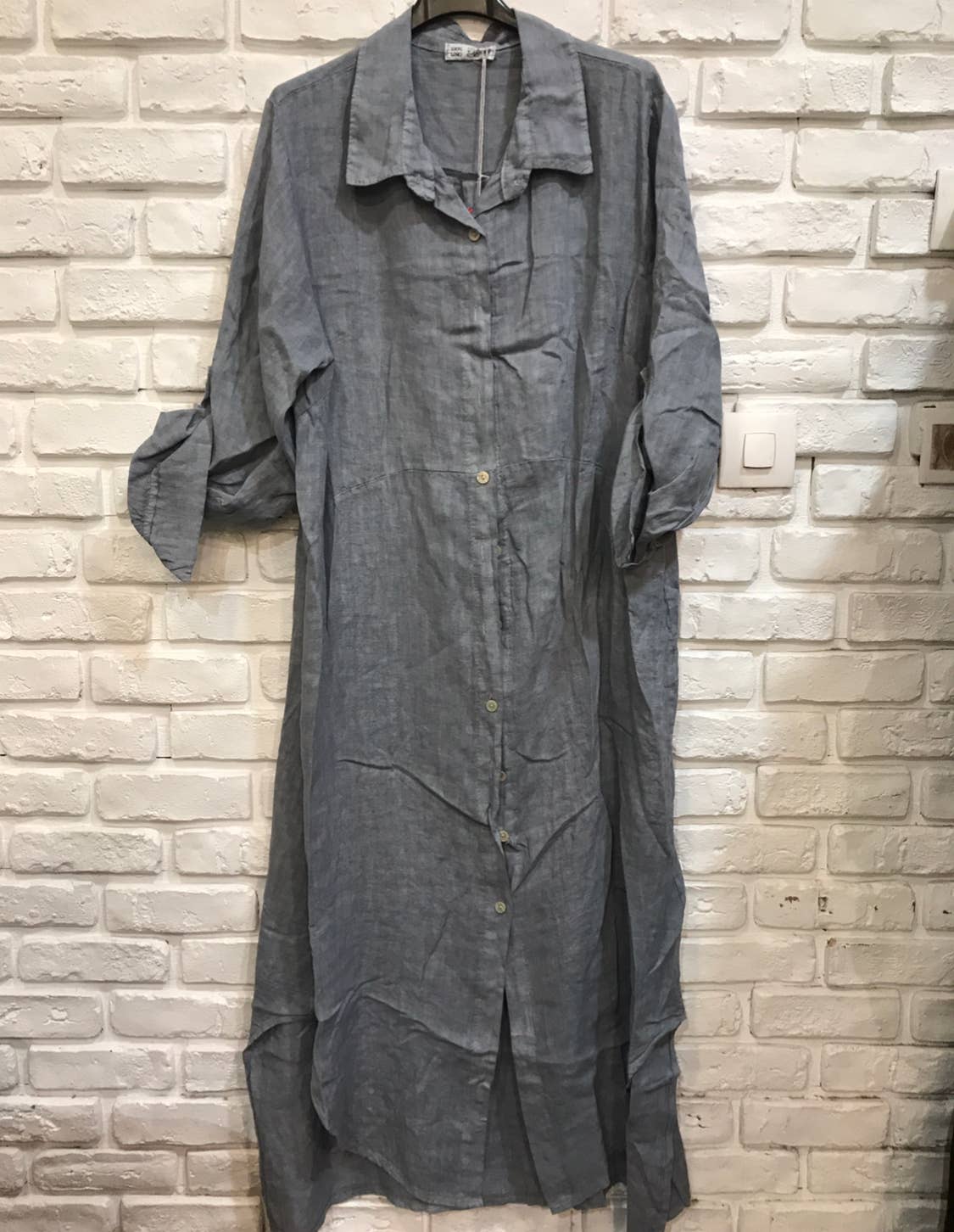 68036 100% LINEN long shirt