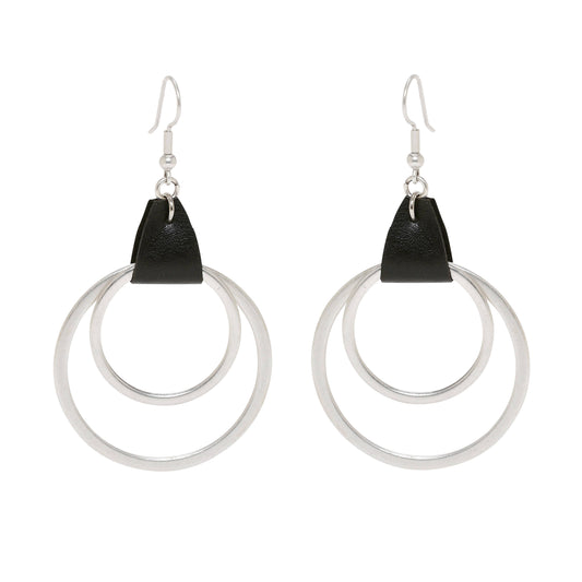 Hnadmade Pewter Big Hoop Earrings - ENKP43