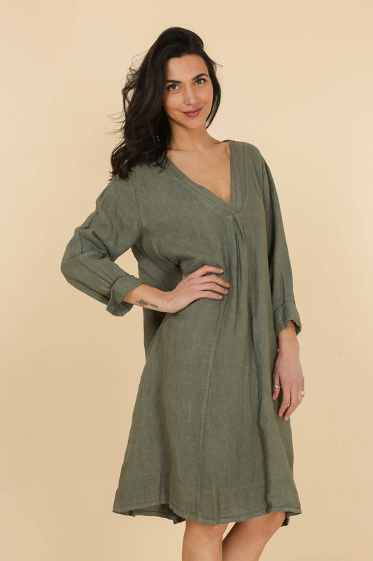 dress 62916 100% linen made in Italy